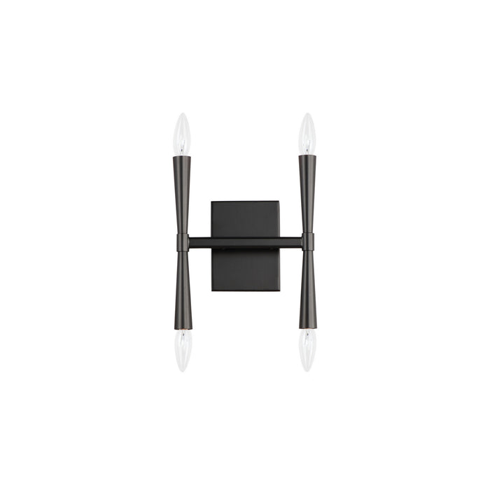 Maxim 24622BK Four Light Wall Sconce, Black