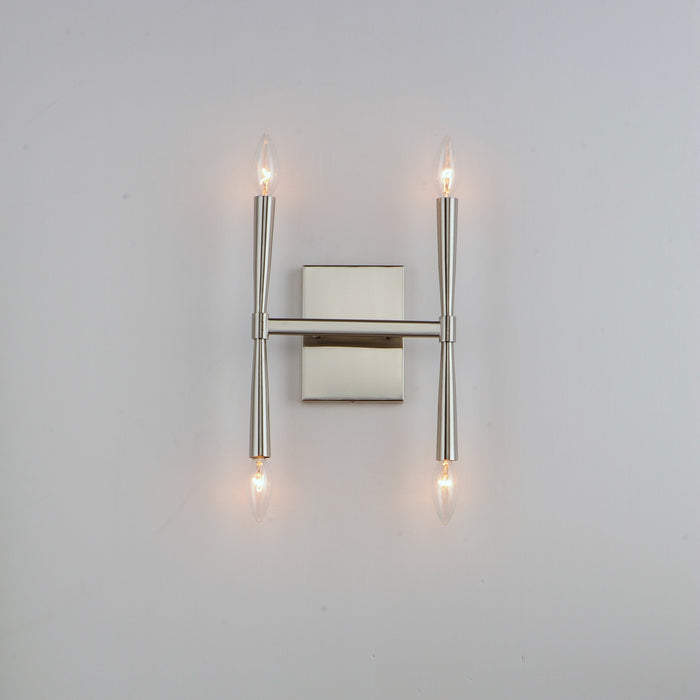 Maxim 24622SN Four Light Wall Sconce, Satin Nickel