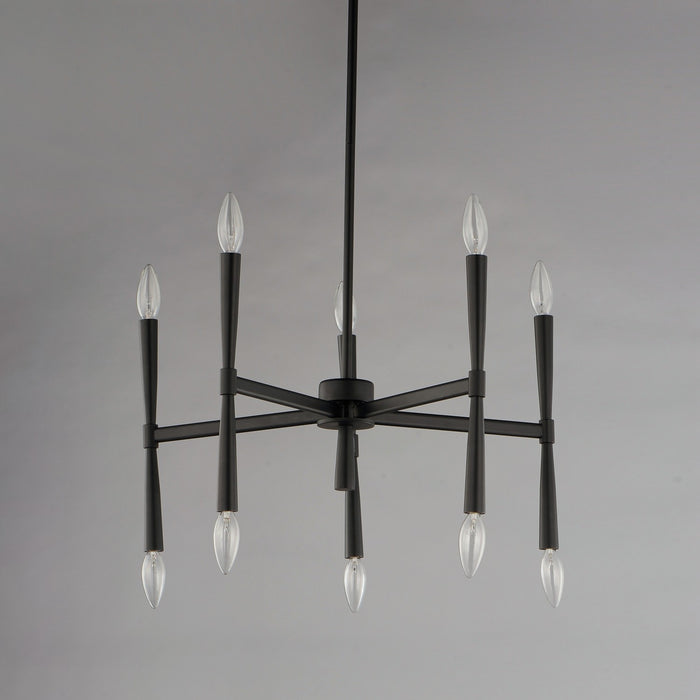 Maxim 24625BK Ten Light Chandelier, Black