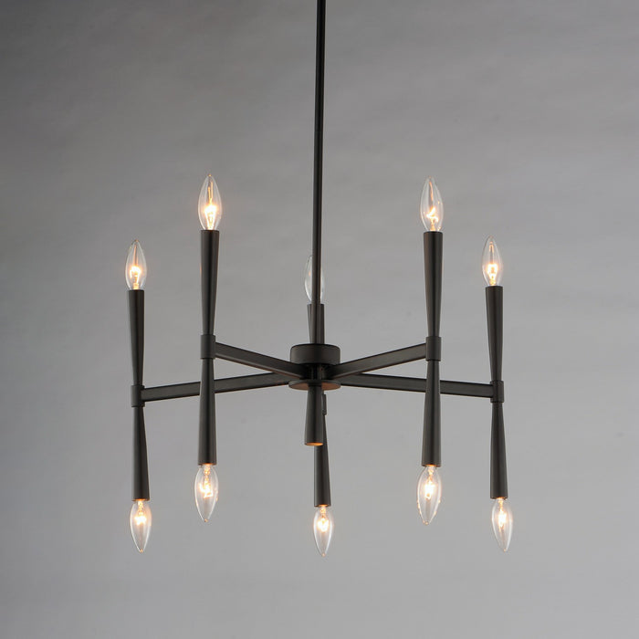 Maxim 24625BK Ten Light Chandelier, Black