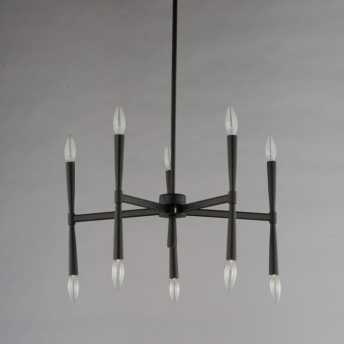 Maxim 24625BK Ten Light Chandelier, Black