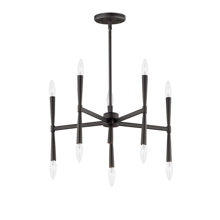 Maxim 24625BK Ten Light Chandelier, Black