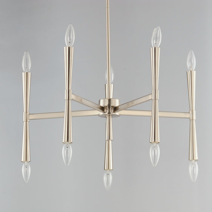 Maxim 24625SN Ten Light Chandelier, Satin Nickel