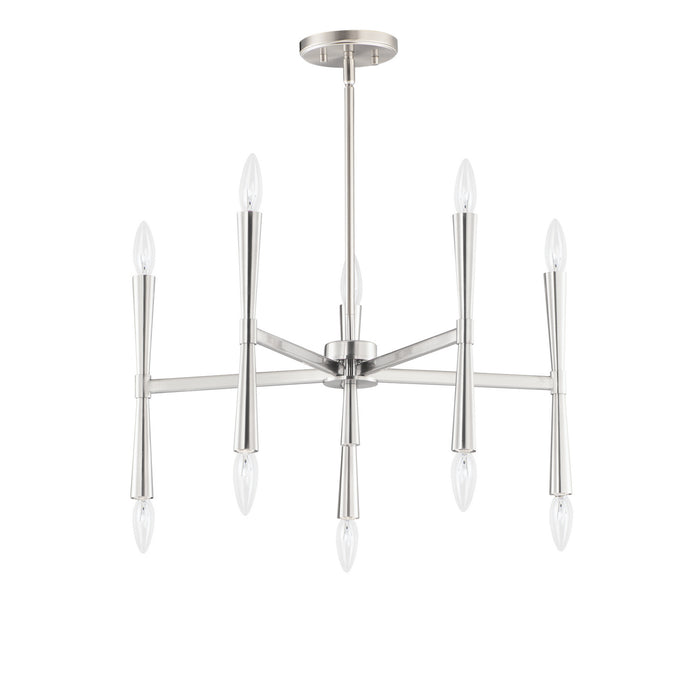 Maxim 24625SN Ten Light Chandelier, Satin Nickel