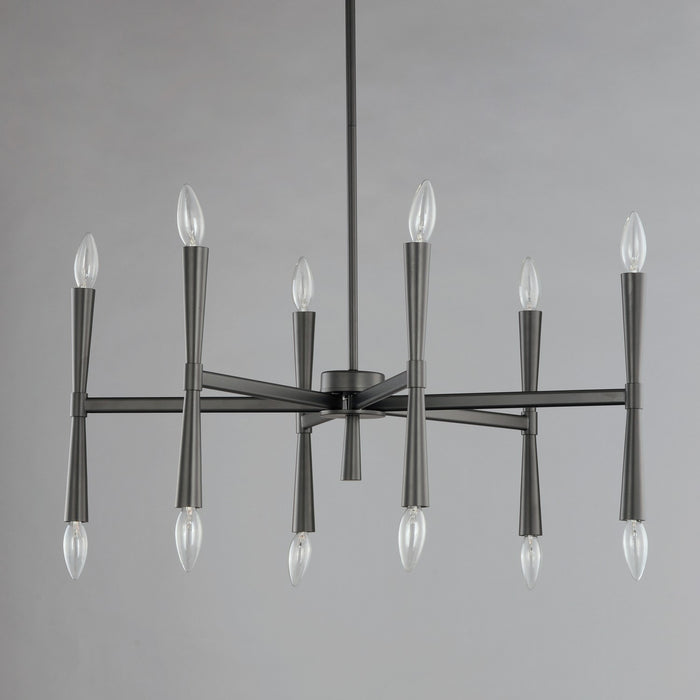 Maxim 24626BK 12 Light Chandelier, Black