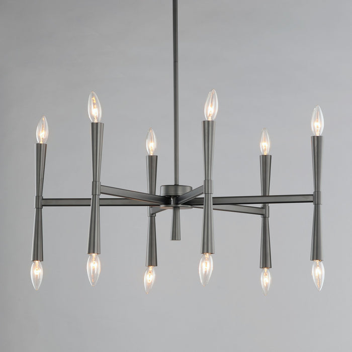 Maxim 24626BK 12 Light Chandelier, Black