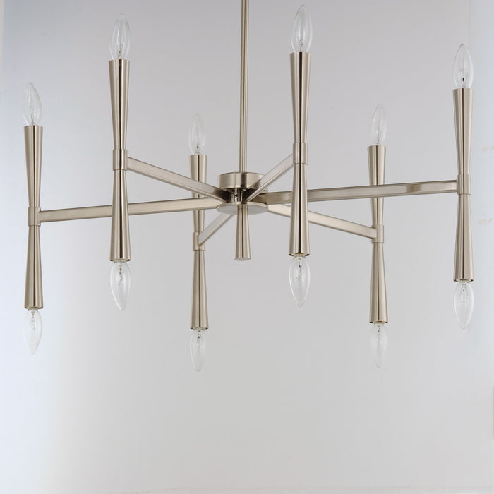 Maxim 24626SN 12 Light Chandelier, Satin Nickel