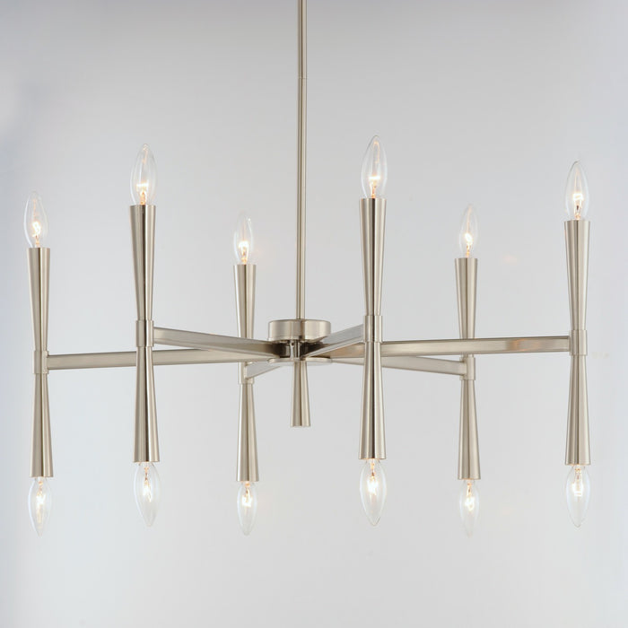 Maxim 24626SN 12 Light Chandelier, Satin Nickel