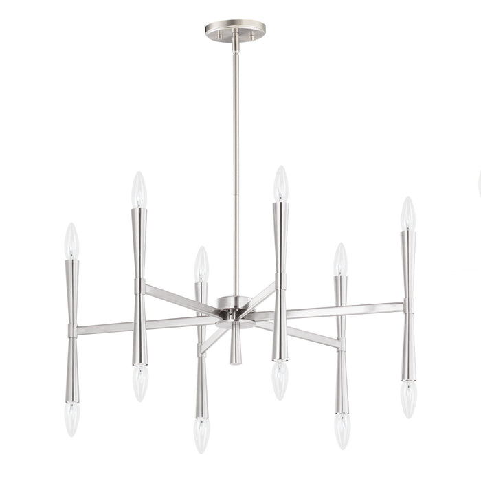 Maxim 24626SN 12 Light Chandelier, Satin Nickel