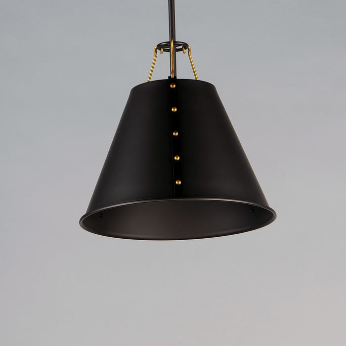 Maxim 25162OIAB One Light Pendant, Oil Rubbed Bronze / Antique Brass