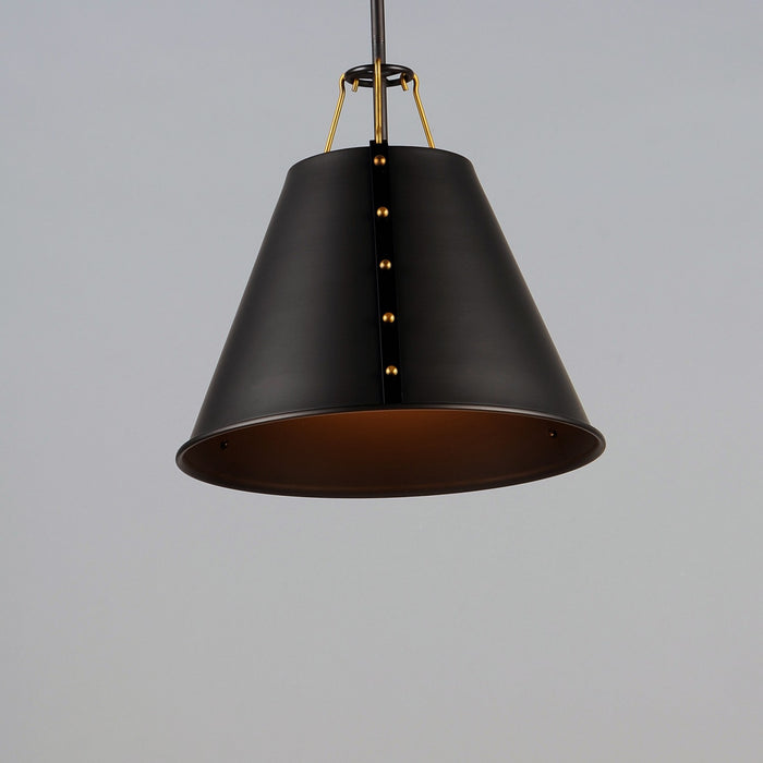 Maxim 25162OIAB One Light Pendant, Oil Rubbed Bronze / Antique Brass