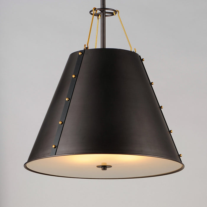 Maxim 25164OIAB Three Light Pendant, Oil Rubbed Bronze / Antique Brass