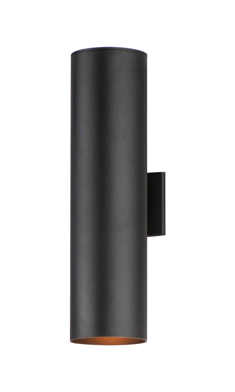 Maxim 26109BK Two Light Outdoor Wall Lantern, Black