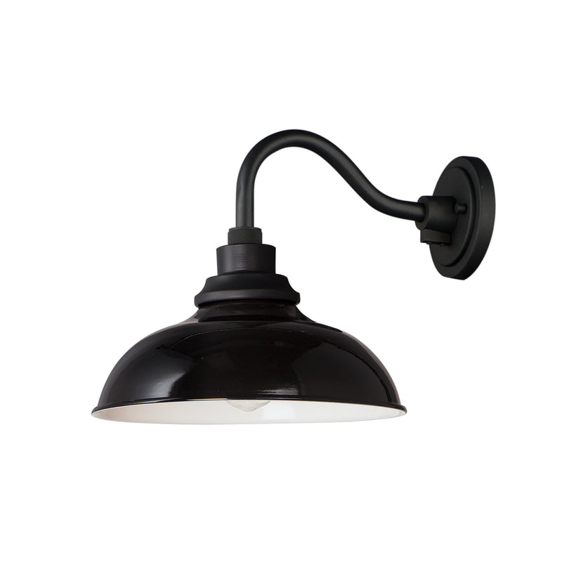 Maxim 35114GBBK One Light Outdoor Wall Lantern, Gloss Black / Black