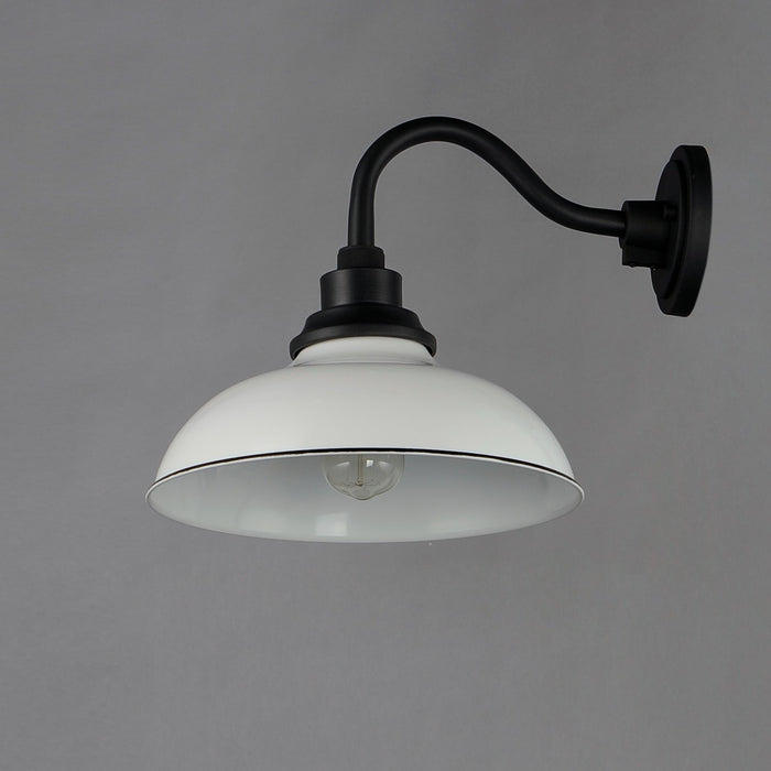 Maxim 35114WTBK One Light Outdoor Wall Lantern, White / Black