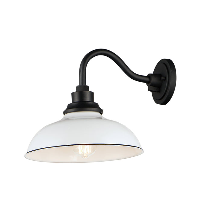 Maxim 35114WTBK One Light Outdoor Wall Lantern, White / Black