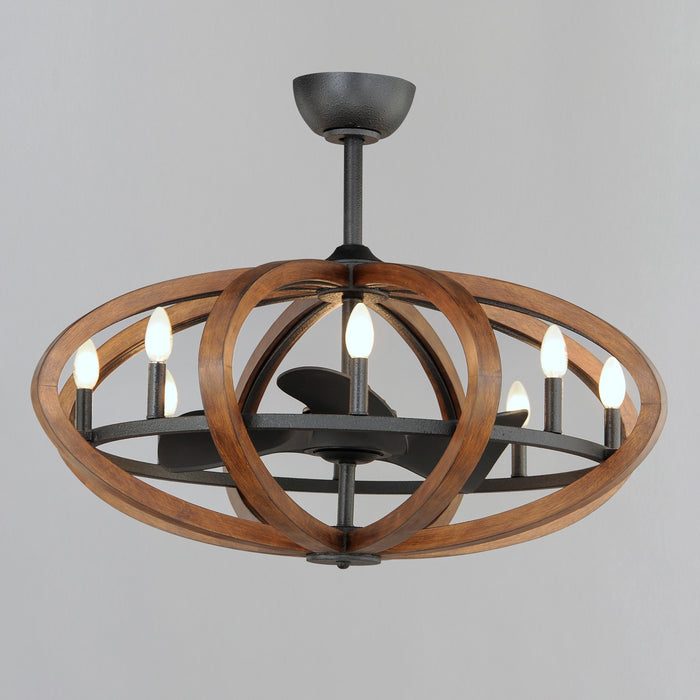 Maxim 61004APAR LED Fandelight, Antique Pecan / Anthracite