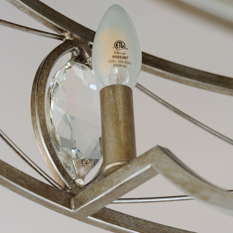 Maxim 61013SM LED Fandelight, Silver Mist