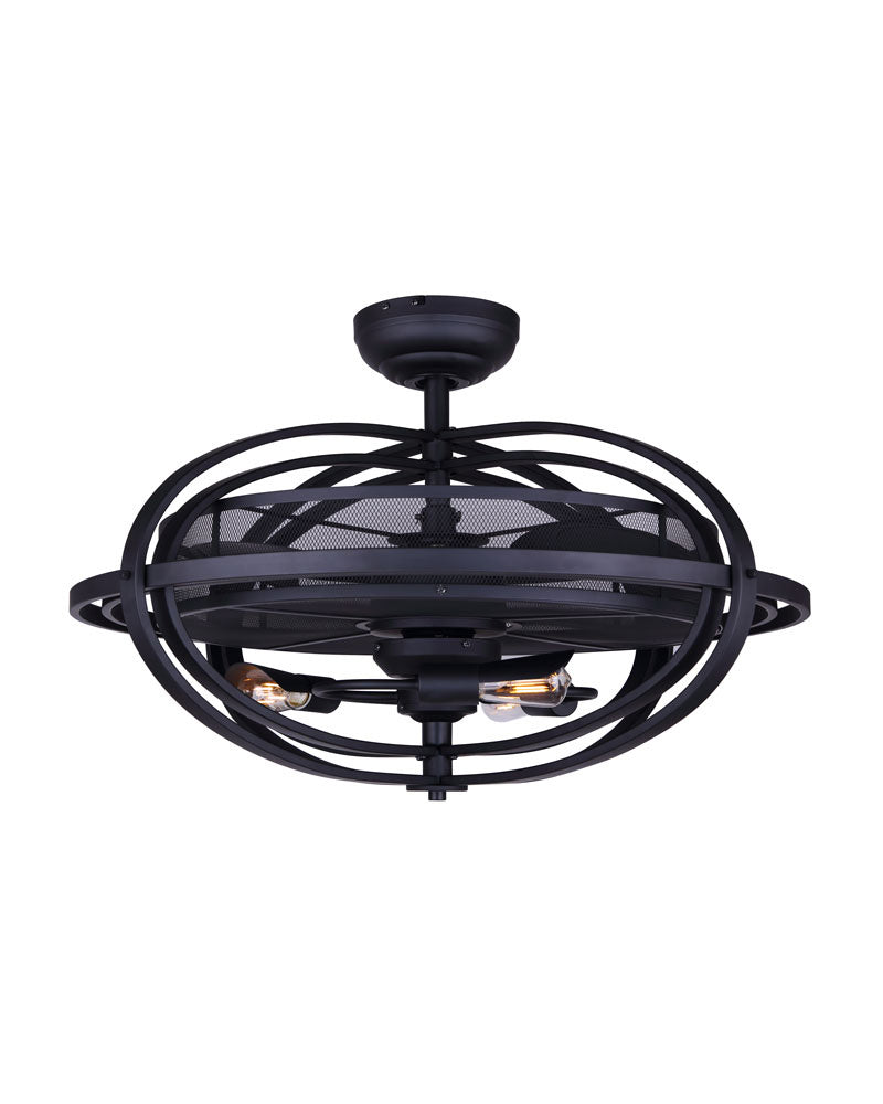Canarm CF24CYR3BK 24"Ceiling Fan, Matte Black