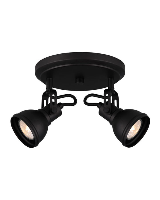 Canarm ICW622A02BK10 Two Light Ceiling/Wall Mount, Black