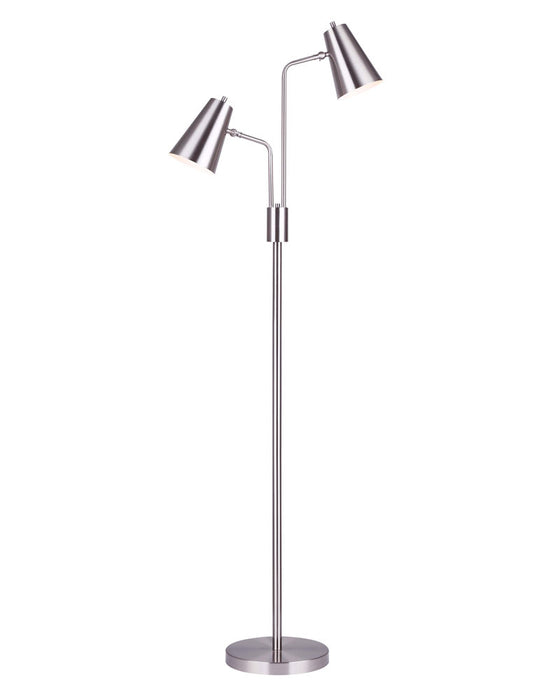 Canarm IFL1056A67BN Two Light Floor Lamp, Brushed Nickel