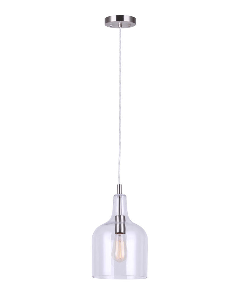 Canarm IPL1059A01BN One Light Pendant, Brushed Nickel