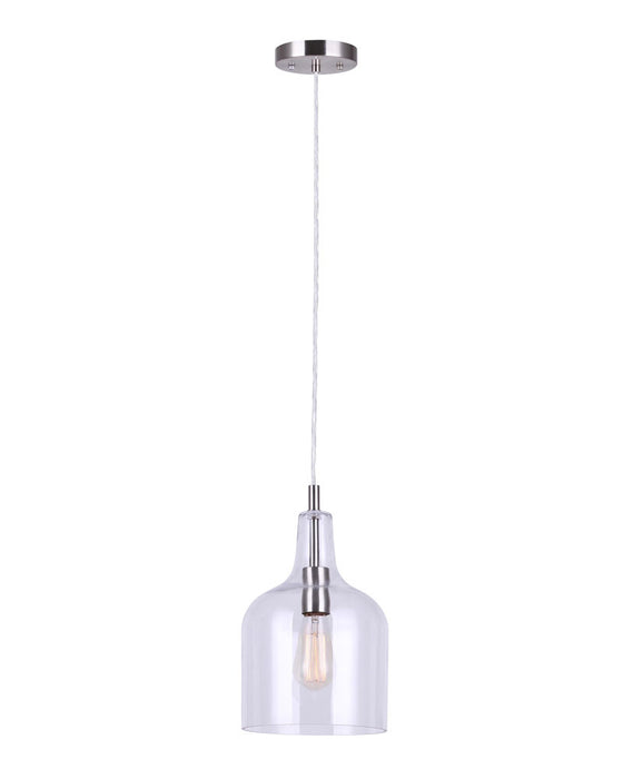 Canarm IPL1059A01BN One Light Pendant, Brushed Nickel