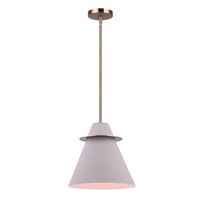 Canarm IPL1076A01MGG12 One Light Pendant, Gold And Matte Grey