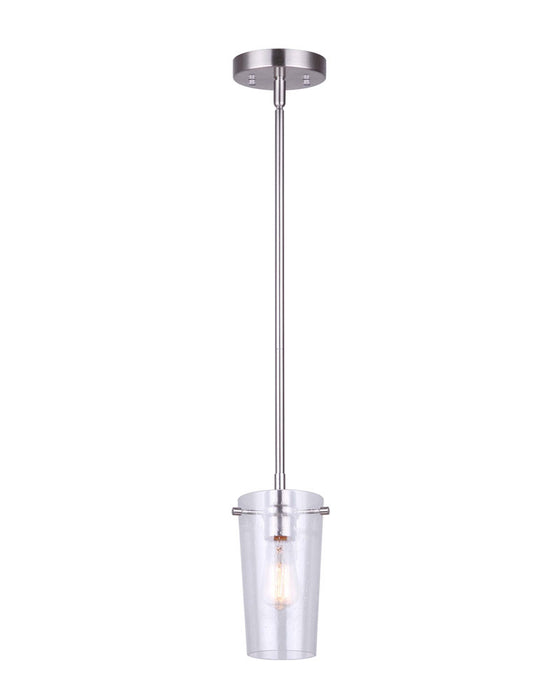 Canarm IPL1080A01BN One Light Pendant, Brushed Nickel