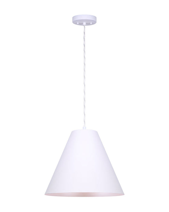 Canarm IPL730B01WH One Light Pendant, White