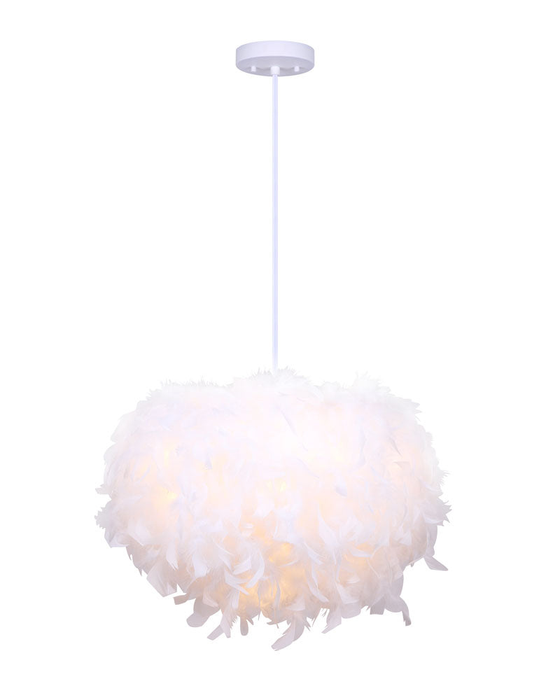 Canarm IPL738B01WH One Light Pendant, White