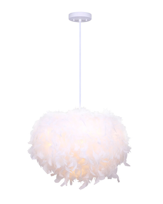 Canarm IPL738B01WH One Light Pendant, White