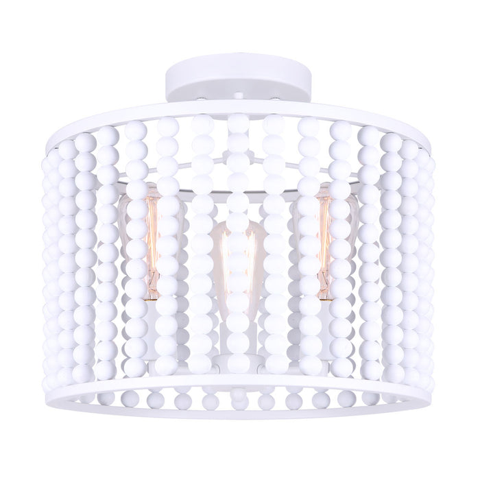 Canarm ISF1074A03WH Three Light Semi Flush Mount, White
