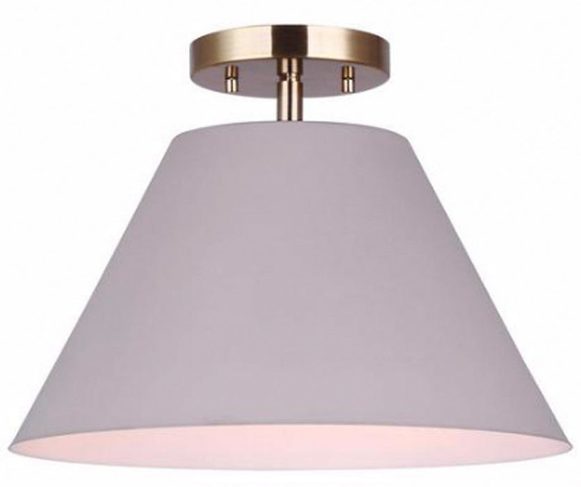 Canarm ISF1076A01MGG One Light Semi-Flush Mount, Matte Grey And Gold