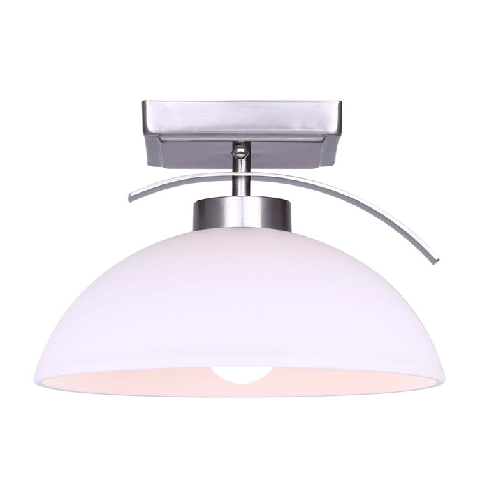 Canarm ISF1077A01BN One Light Semi Flush Mount, Brushed Nickel