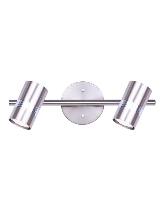 Canarm IT1058A02BNC10 Two Light Track Light, Brushed Nickel And Chrome