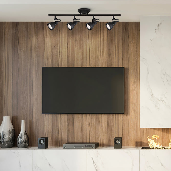Canarm IT622A04BK10 Four Light Track, Black