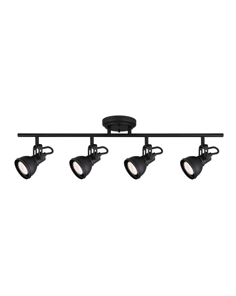Canarm IT622A04BK10 Four Light Track, Black