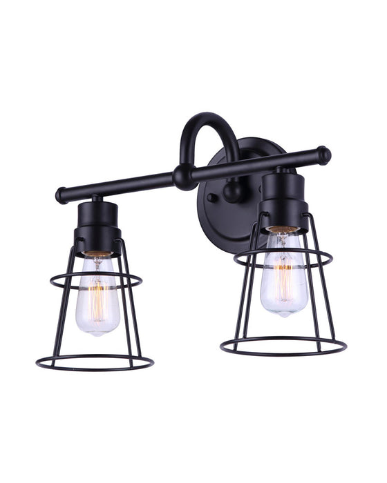 Canarm IVL1053A02BK Two Light Vanity, Black