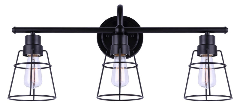 Canarm IVL1053A03BK Three Light Vanity, Black