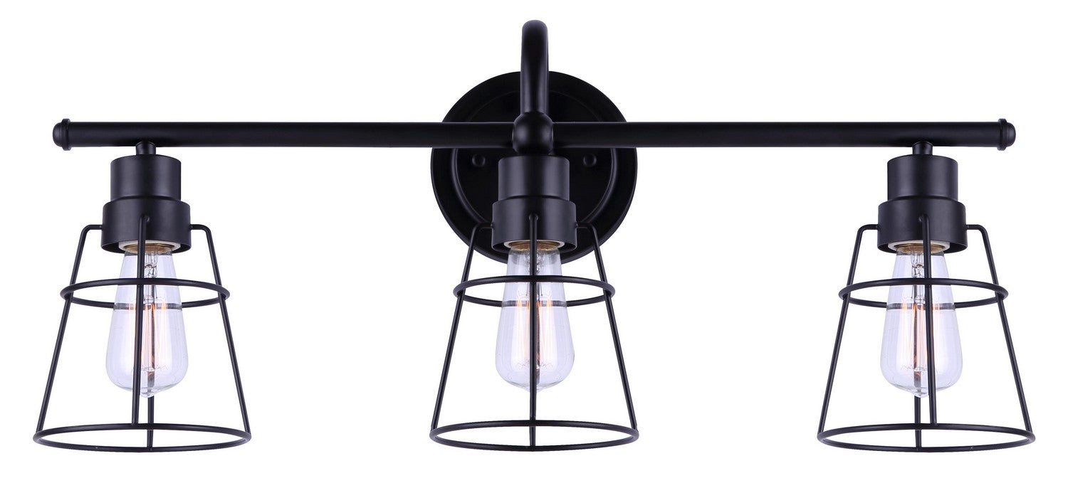 Canarm IVL1053A03BK Three Light Vanity, Black