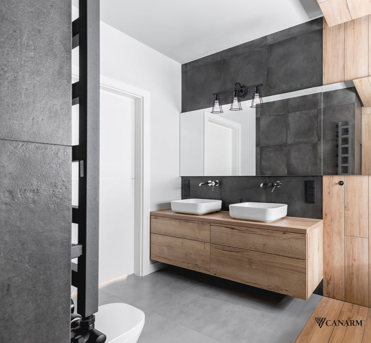 Canarm IVL1053A03BK Three Light Vanity, Black