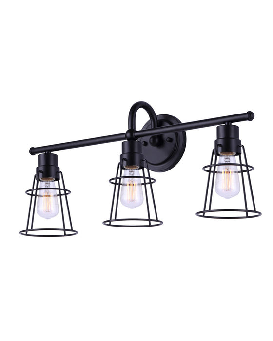 Canarm IVL1053A03BK Three Light Vanity, Black