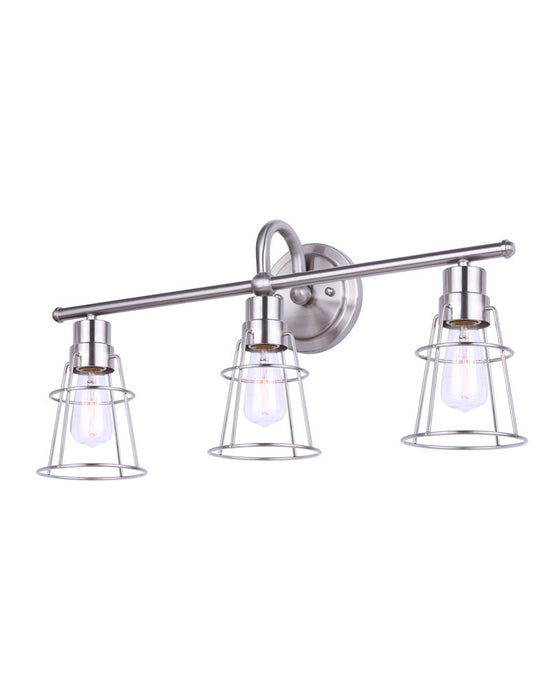 Canarm IVL1053A03BN Three Light Vanity, Brushed Nickel