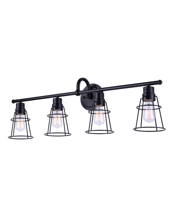 Canarm IVL1053A04BK Four Light Vanity, Black