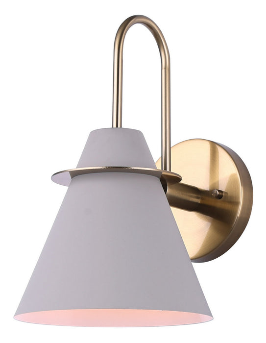 Canarm IVL1076A01MGG One Light Vanity, Matte Grey And Gold