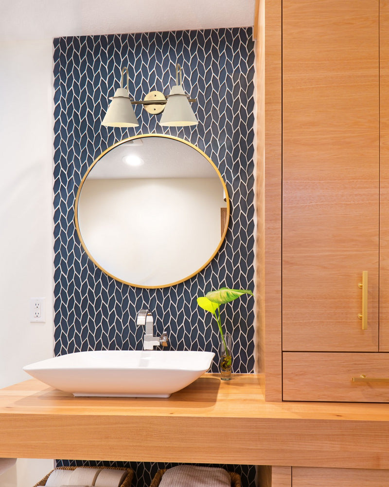 Canarm IVL1076A02MGG Two Light Vanity, Matte Grey And Gold