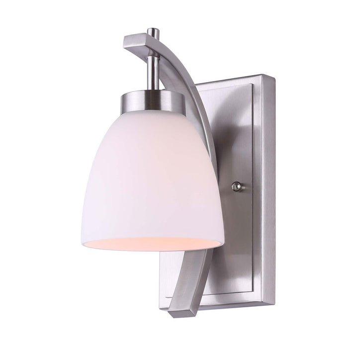 Canarm IVL1077A01BN One Light Vanity, Brushed Nickel