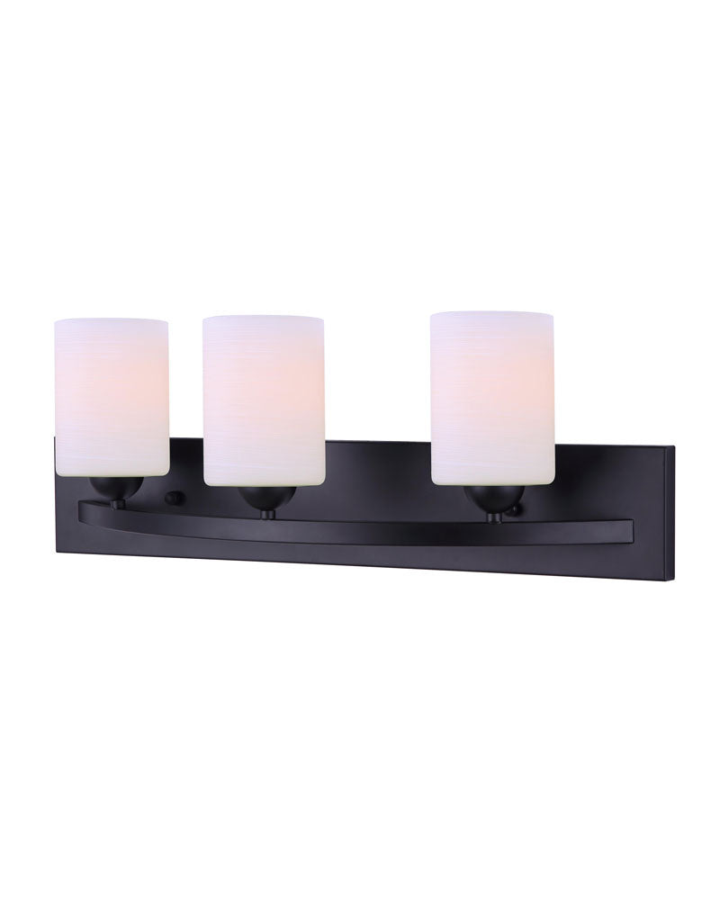 Canarm IVL370A03BK Three Light Vanity, Black
