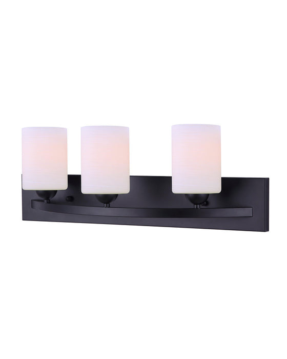 Canarm IVL370A03BK Three Light Vanity, Black